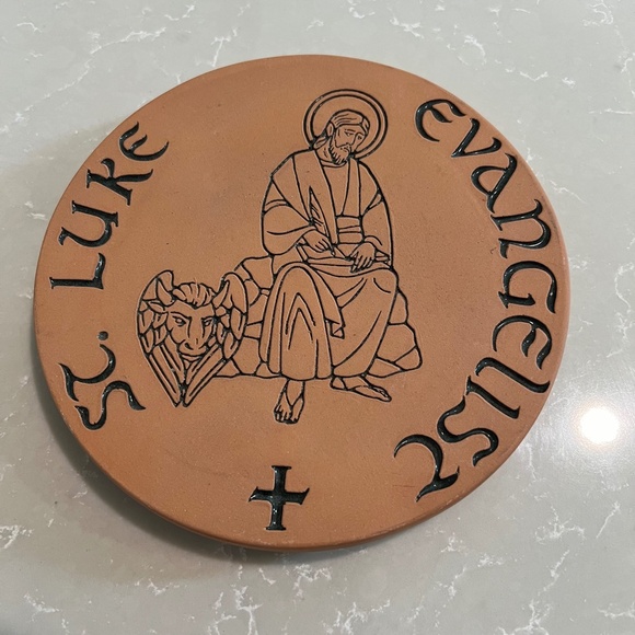 Frankoma USA Religious St.Luke and St.Mark Trivets - Picture 3 of 4